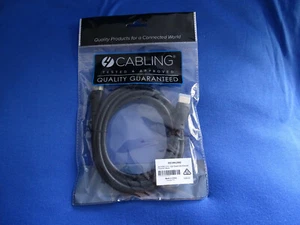 HDMI CABLE 2 METRE Version 2.0 HIGH SPEED WITH ETHERNET CHANNEL.4K @60Hz. Black - Bild 1 von 3