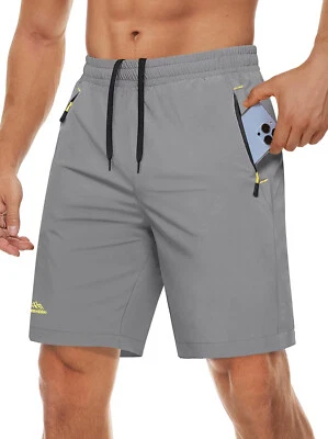 Pantalones Cortos de Senderismo para Hombres Ligeros Pantalones Cortos de Secado Rápido Entrenamiento Atlético Informal Pantalones Cortos Foto 1 de 4