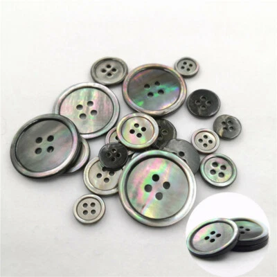 Buttons, Mother of Pearl, Grey Shell ,Many sizes, Sewing Knitting Buttons - Image 1 of 4