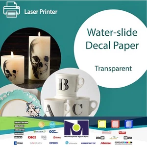 Calcomanía láser tobogán acuático papel transparente 5 sh 8,5""x11"" hecha en EE. UU. entrega gratuita - Imagen 1 de 14