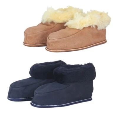 Sonia Originelli Hüttenhausschuh Lammfell Schaffell Leder Warm Fellkranz Neu