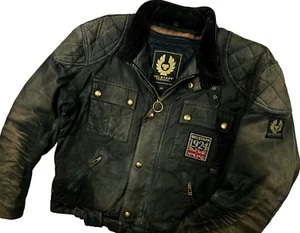 Giacca uomo HOT VINTAGE BELSTAFF GANGSTER MOTO BIKER FODERATA CERATA XXL (*Vestibilità XL) - Foto 1 di 19