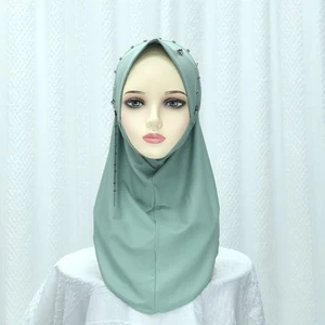 Bufanda musulmana hiyab turbante color liso mujer cubierta para la cabeza pañuelo Amira islámico - Imagen 1 de 28