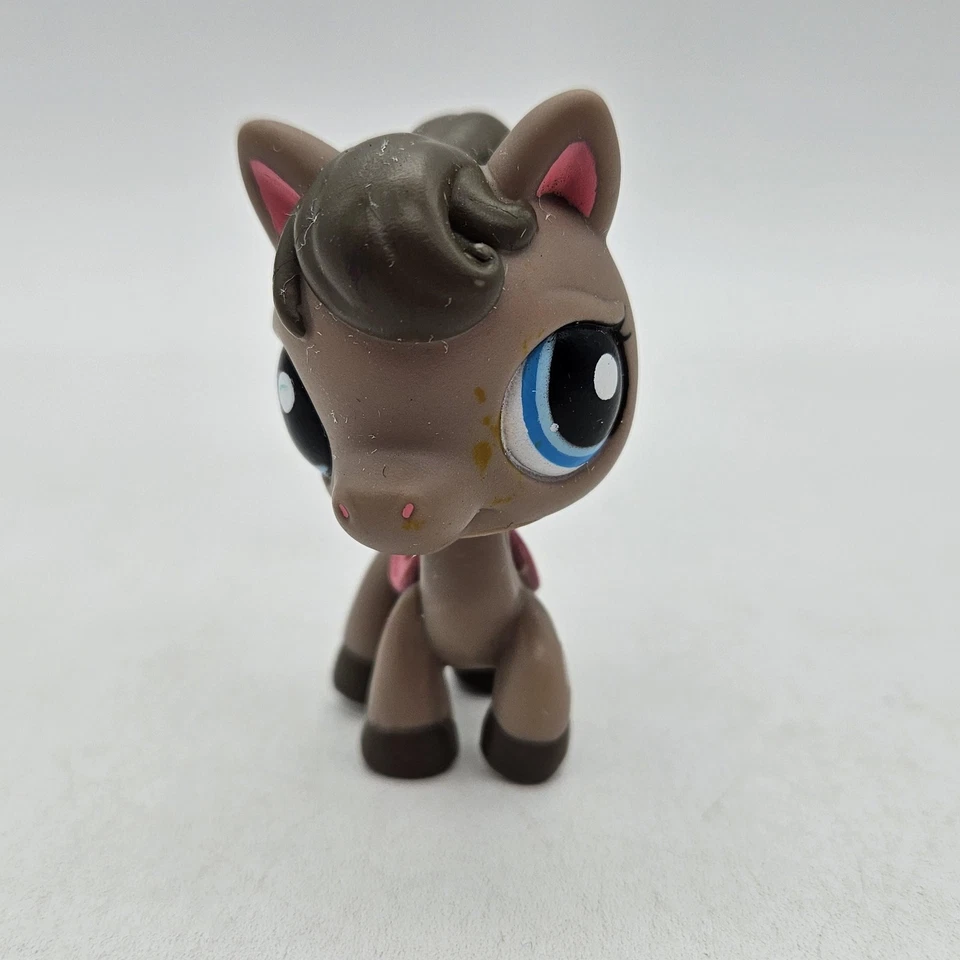 Фигурка Hasbro Littlest Pet Shop LPS пони лошадь жеребенок карие голубые глаза 2007 C0291B - Изображение 1 из 4
