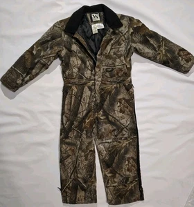Walls Youth Hunting Coveralls Zip Up Insulated Realtree Camo Youth 8 Regular EUC - Picture 1 of 9