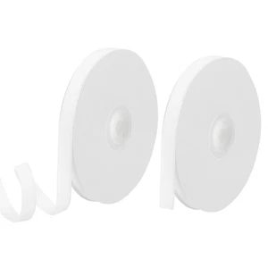 2pcs 3/8" 10 Yard Velvet Ribbon Polyester Single Face Spool Gift Wrap, White - Picture 1 of 6