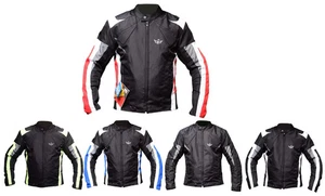 Motorradjacke mit Protektoren Thermoweste abnehmbar Bikerjacke Sport - Bild 1 von 15