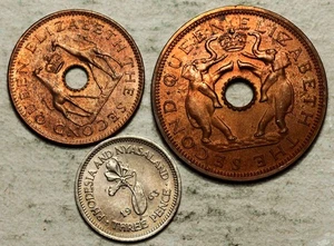 1963-1964 RHODESIA & NYASALAND 1/2 - 1 - 3 PENCE (ALL COINS ARE UNC!) LOT# 1 - Picture 1 of 2