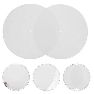  2 Pcs Felt Turntable Platter Mat Record Player Slip Slipmat Rubber - Image 1 of 4