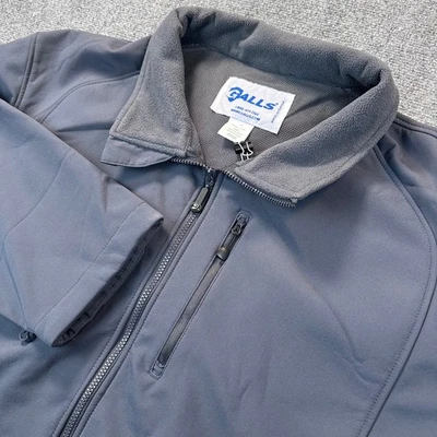 Galls Softshell Law Enforcement Fleece Lined Jacket Mens 4XL Gray Vented Patrol - Image 1 of 4