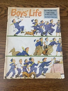 Vintage  RIVISTA BOYS' LIFE SCOUT - SETTEMBRE 1954 CON PUBBLICITÀ COCA COLA #25-80* - Foto 1 di 14