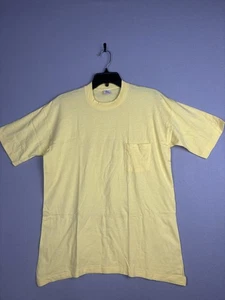 Camisa Belton De Colección Para Hombres XL Amarilla Bolsillo Camiseta EE. UU. Resistente Años 90 Puntada Única - Imagen 1 de 11