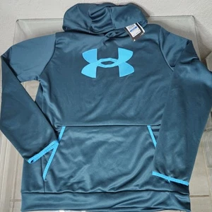 YXL Under Armour Blue Aqua Teal Hoodie NWT 💙 - Picture 1 of 4