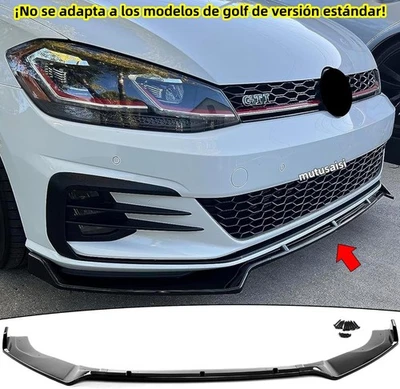 Para VW Golf GTI R Hatchback Variant VII Kit de separador de labios delanteros - Imagen 1 de 4