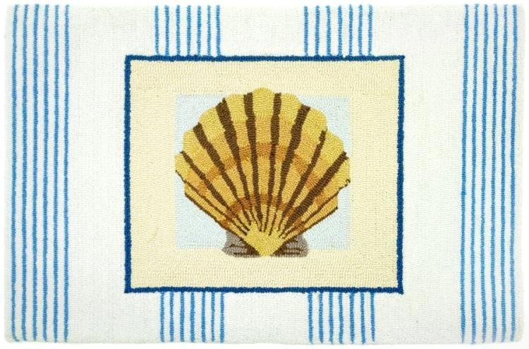 Alfombra de piso tropical con almeja de vieira Seashell Foto 1 de 1