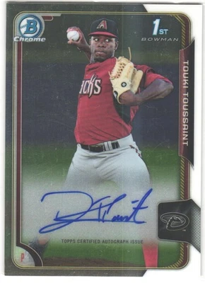 2015 Bowman Touki Toussaint #BCAP-TT Chrome Prospect Autographs AU - Image 1 of 2