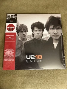 Target Exclusive U2 18 Singles 2 LP Limited Edition On Neon Orange Vinyl - Picture 1 of 5