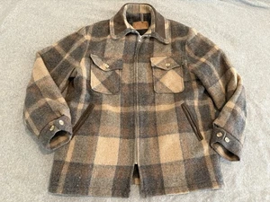 Chaqueta de Caza Woolrich Marrón/Tostado Buffalo Cuadros Rara De Colección Hecha en EE. UU. Grande - Imagen 1 de 8