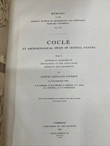 Peabody Museum Coclé Archaeological Study Central Panama | Lothrop 1937 | VG - Picture 1 of 24