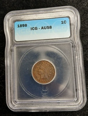 1898 AU58 1c  Indian Head ICG Coin TP 10240 - Image 1 of 4
