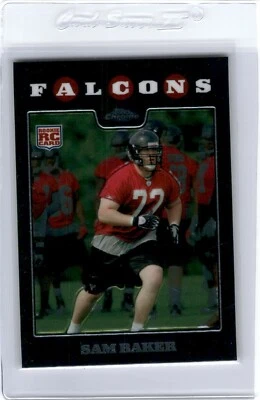 SAM BAKER 2008 TOPPS CHROME ROOKIE FALCONS USC TROJANS K3 - Image 1 of 2