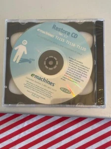 Emachines 2 Disc Set Of Restore CD’s For Models T 1115, T 1116, T 1120 New FR SH - Zdjęcie 1 z 2