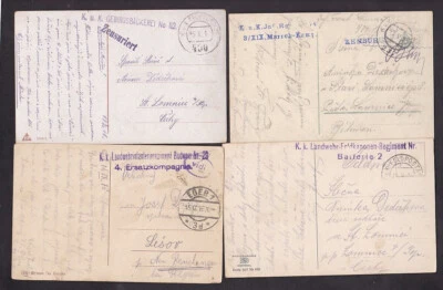 Germany WW1 soldiers postcards KUK Regs Feldpost Censors etc x20 - Image 1 of 4