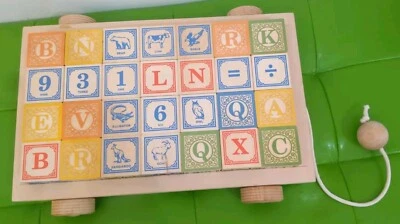 Wooden Alphabet Blocks With Wagon - Image 1 of 4