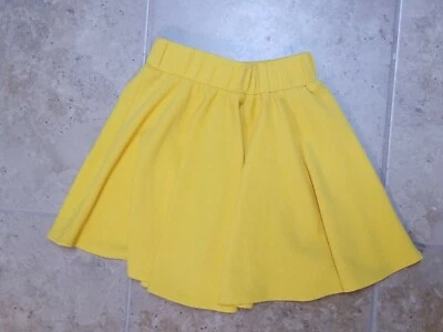 Falda patinadora circular amarilla vintage años 60 70 para mujer talla pequeña Foto 1 de 4