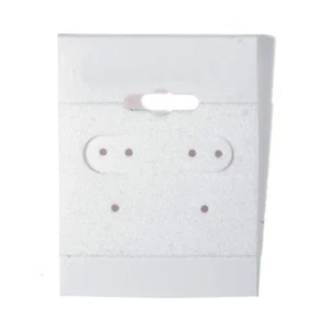 1000 White Hanging Earring Cards 2"H x 1 1/2"W Jewelry Display with Lip - Picture 1 of 1