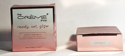 LOTE DE (2) The Crème Shop Ready Set Cojín Resplandor Iluminador ROSA BRILLO ENVÍO GRATUITO Foto 1 de 3