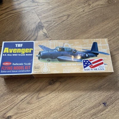 Gullows Kit TBF Avenger Authentic Flying Model Rubber Powered - Image 1 of 4