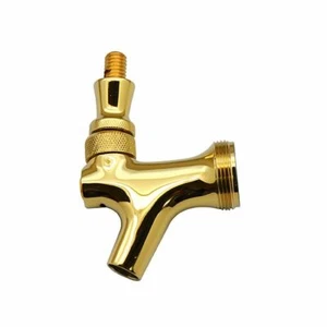 Draft Beer Faucet with Brass Lever - Brass - Keg Tap Home Bar Kegerator Spout - Picture 1 of 1