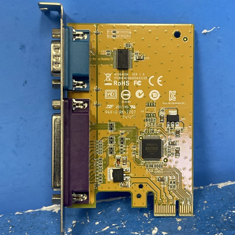 Dell Sunix Serial Parallel PCIe Card Driver P/N:0YCJ65 - Image 1 of 4
