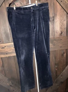 Pantalones de pana Polo Ralph Lauren para hombre talla 36/32 elásticos calce clásico azul marino - Imagen 1 de 7