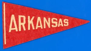Vintage Antique 1936-1938 BF3 Arkansas Razorbacks Football Mini Pennant *H259 - Picture 1 of 4