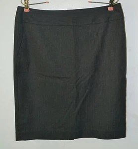 Ann Taylor, LOFT, Falda, Gris Rayas, 10, Forrada, Dos Bolsillos Laterales, Cremallera Trasera - Imagen 1 de 8