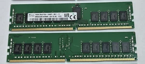 64 GB 4x 16GB 2Rx8 PC4-2400T Server RAM ECC Arbeitsspeicher SK Hynix HMA82GR7MF - Afbeelding 1 van 2