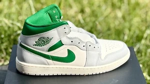 NEW Nike Air Jordan 1 Mid Trainers - UK9.5 EUR44.5 - DQ8426 142 - Lucky Green - Picture 1 of 13