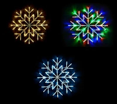 50 LED Schneeflocke Fensterleuchte Stilvoll Weihnachtsparty Deko Schneeflockenlicht - Bild 1 von 4