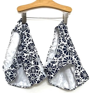152134 Girls 12 LAND'S END Lot of 2 450899 Blue White Floral Swim Brief Bottoms - Picture 1 of 9
