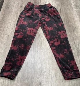 Girls Maroon Tie Dye Jogger Pants With Pockets Art Class Size Large (10/12) Used - Picture 1 of 6