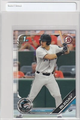 2019 BOWMAN DRAFT 1ST RC J.J. BLEDAY MIAMI MARLINS FIRST ROOKIE DRAFT - S2077 - Image 1 of 2