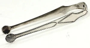 Antique Benjamin Taitt Georgian Silver Sugar Tongs Mono - Picture 1 of 7