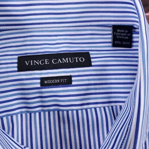 Vince Camuto Modem Fit Men’s Long Sleeve Button Down Shirt Size 15 1/2 32/33 - Picture 1 of 6