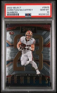 2022 Panini Select - Select Numbers Christian McCaffrey #SN-15 - Picture 1 of 5