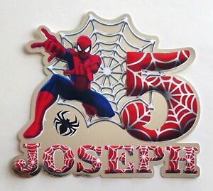 Personalised Cake Topper Party Birthday Spiderman Super Hero Unofficial