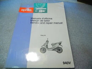 MANUAL DE SERVICIO DE TALLER DE FÁBRICA HOLLÍN APRILIA RALLY 50 EN ITALIANO E INGLÉS - Imagen 1 de 5