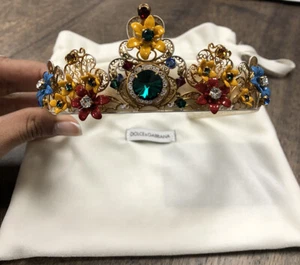 Dolce & Gabbana Tiara Crown Embellished Headband - Picture 1 of 18