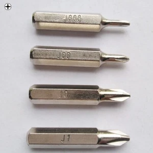 JIS Screwdriver Bit Set J1 J0 J00 J000 Screws Micro Hex 4mm For MacBook Repair - Afbeelding 1 van 10